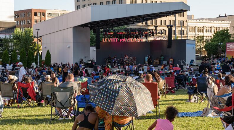 Crowds enjoyed mild, sunny weather at Levitt Pavilion in downtown Dayton last weekend, but we're headed back for highs in the 90s much of this week. TOM GILLIAM / CONTRIBUTING PHOTOGRAPHER