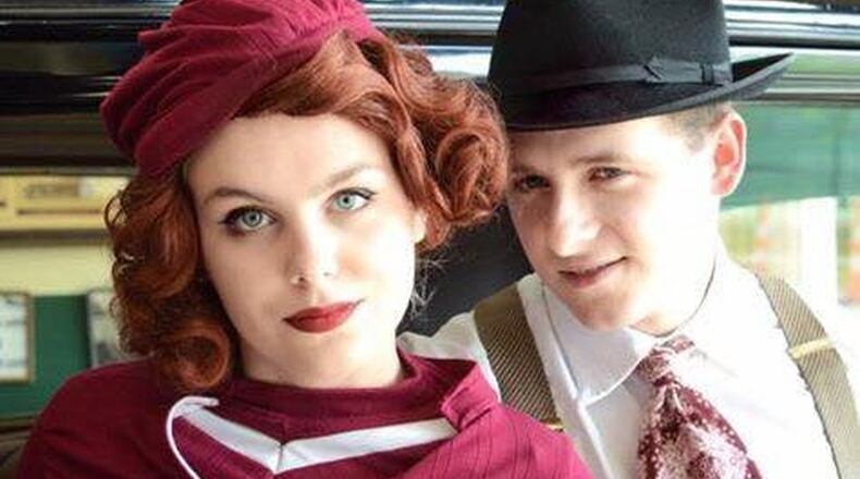 Kami Flanders and TJ Montgomery portray lovers and outlaws Bonnie Parker and Clyde Barrow in Beavercreek Community Theatre s local premiere of “Bonnie and Clyde — The Musical,” June 16-25 at the Lofino Center. CONTRIBUTED PHOTO BY RICK FLYNN