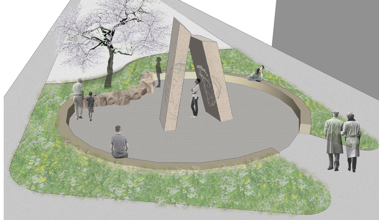 Los Angeles-based James Dinh and Dayton artists Amy Deal and Landon Crowell have submitted their design for the 8/4 Memorial in tribute to the victims of the Oregon District tragedy that occurred August 4, 2019. CONTRIBUTUED