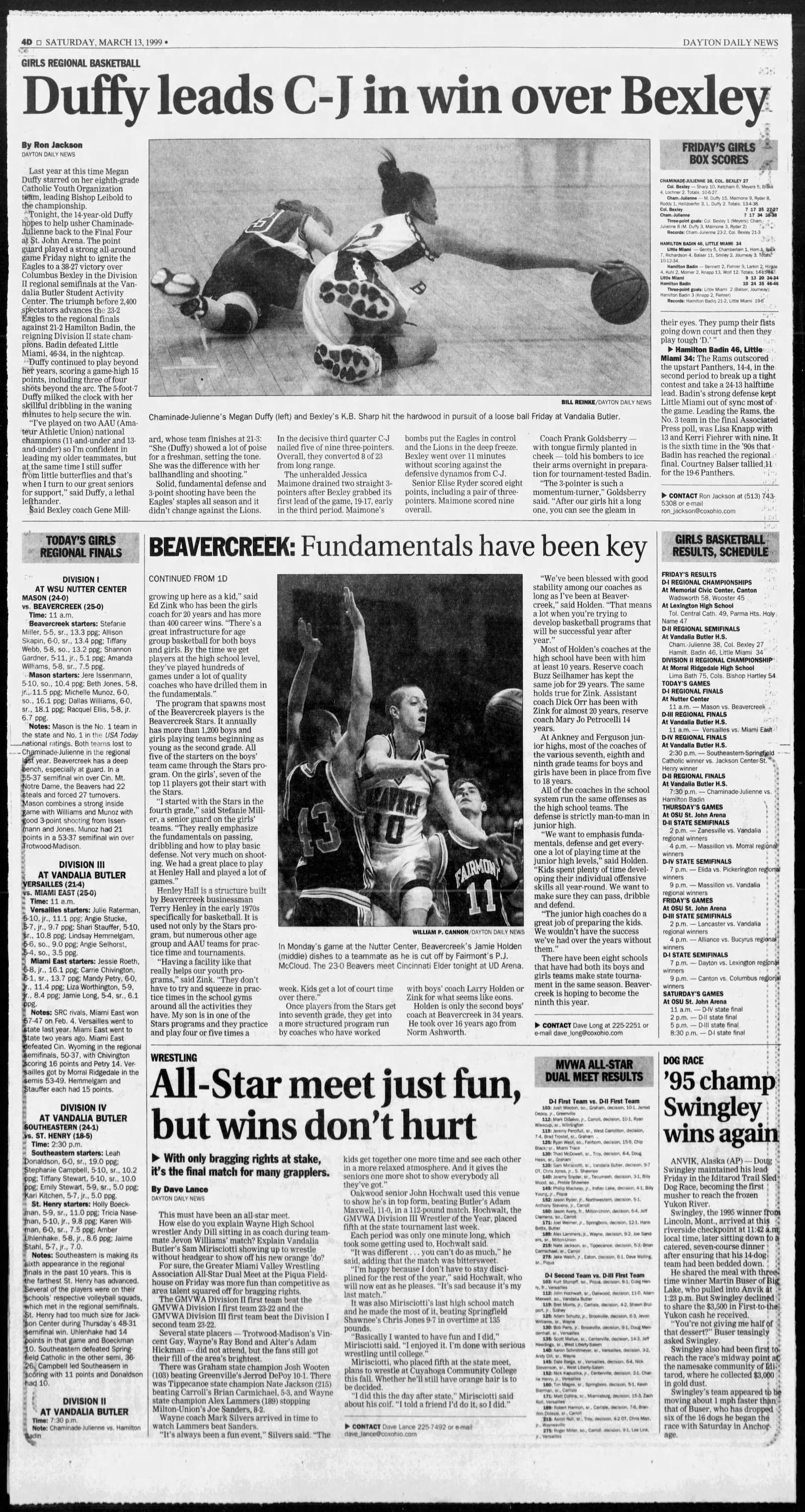 Page D4 of the March 13, 1999 edition of the Dayton Daily News. FILE