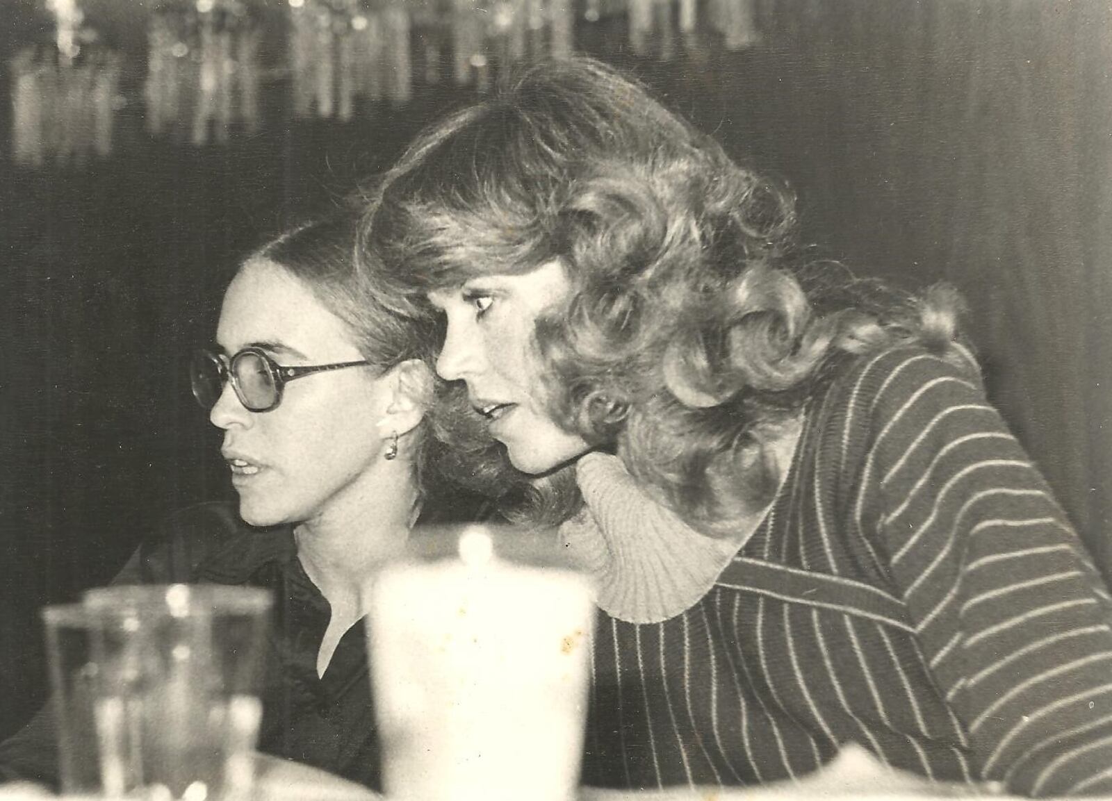 Noreen Wilhelm and Jane Fonda in Dayton in the 1970s. CONTRIBUTED