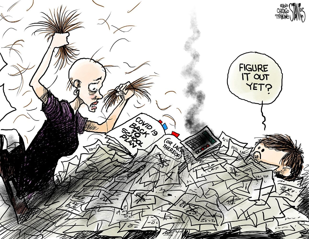 Week in cartoons: Town halls, Amy Coney Barrett and more