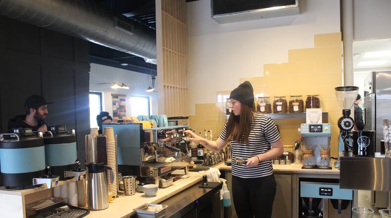 Ghostlight Coffee is scheduled to open its second location to the public Thursday, Nov. 14. The business will sell coffee, baked goods and an assortment of breakfast and lunch items, including an impossible meatloaf sandwich, Yemeni toast and  Keener Farm sage sausage sandwiches.  The grand opening of the second Ghostlight location will mark the eighth anniversary of the opening of the first.  Shane Anderson opened Ghostlight Coffee in Dayton’s South Park neighborhood Nov. 14, 2011.  The original location remains open. The new location is at 800 S Patterson Boulevard next to Old Scratch Pizza and across from Grismer Tire.