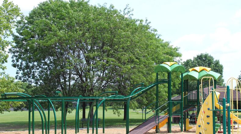 This playground unit was recently installed in a park in Beavercreek and is an example of the types of units being considered for Rotary Park this year. Contributed