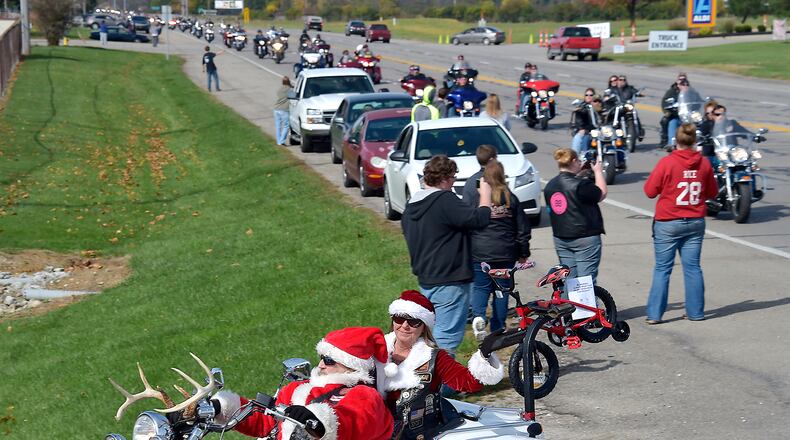 The Highway Hikers toy run to donate toys and money for the Salvation Army’s Holiday Toy Drive is this weekend, which supplies Christmas gifts for needy children in the area. Bill Lackey/Staff