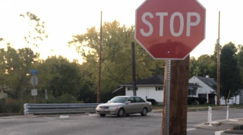 After rebidding the project, West Carrollton plans to replace the Elm Street Bridge near the center of town next year. NICK BLIZZARD/STAFF