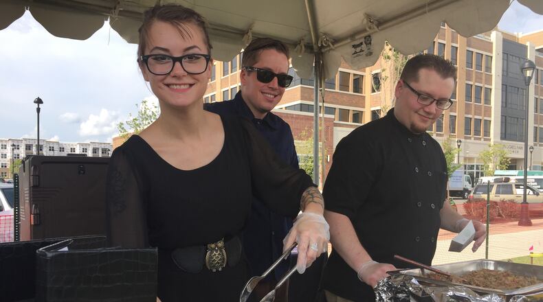 Salar offered samples of Peruvian-Style Braised Lamb Shank served over a chilled lentil salad and topped with crispy, fried leeks during Restaurant Week Sneak Peek at Austin's Landing on Thursday, July 21, 2016.