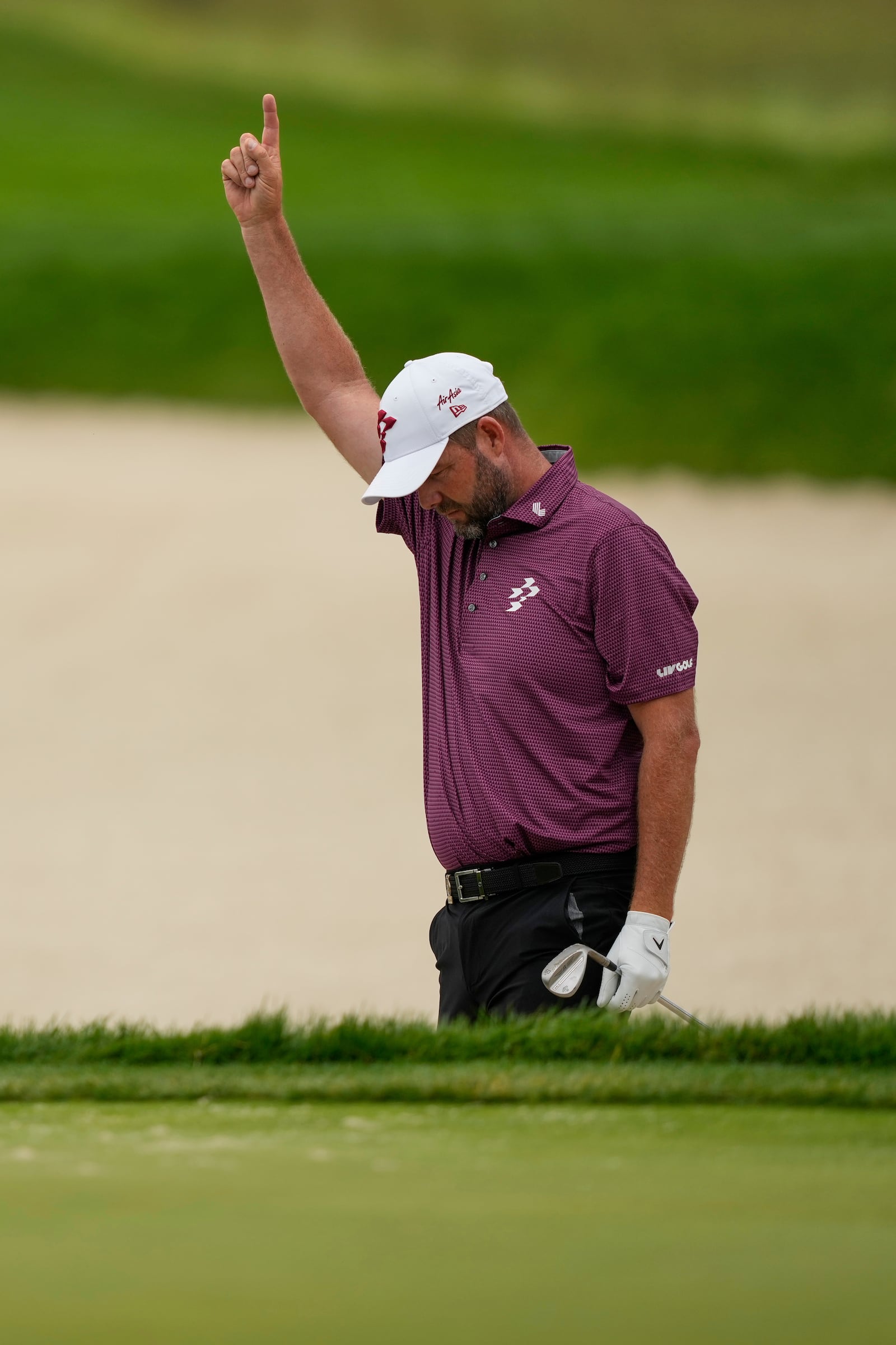 during the third round of the U.S. Open golf tournament at Oakmont Country Club Saturday, June 14, 2025, in Oakmont, Pa. (AP Photo/Carolyn Kaster)
