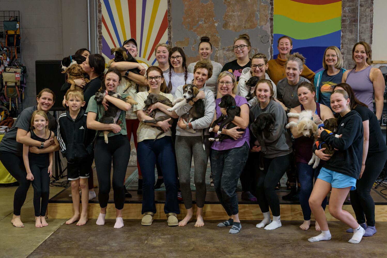PHOTOS: Puppy Yoga with Adopt a Pit at Base Camp Outdoors Co. in downtown Dayton