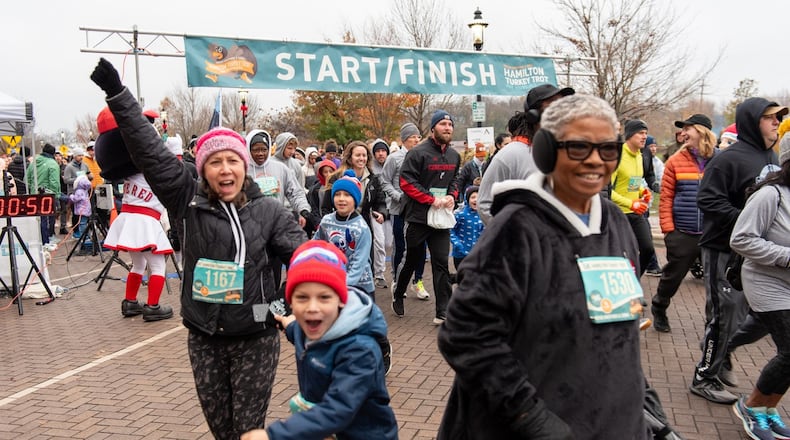 The 10th annual Hamilton Turkey Trot for YoungLives, sponsored by Meyer Brothers & Sons, started out as a neighborhood run and has grown to see thousands of participants raising money for YoungLives, a non-denominational ministry helping pregnant teens and teen moms. PROVIDED PHOTO