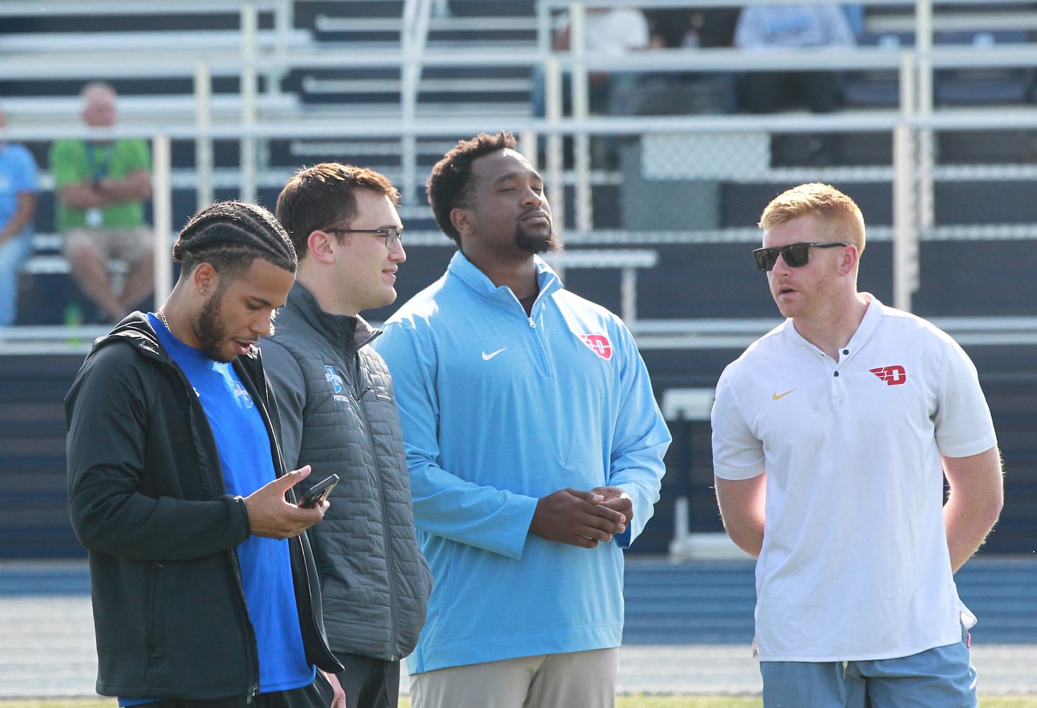 High school football 7 on 7 Fairborn college coaches