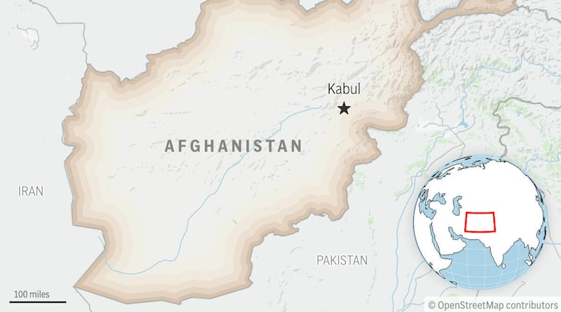 This is a locator map for Afghanistan with its capital, Kabul. (AP Photo)