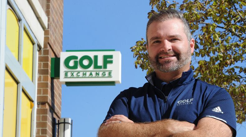 Jason Fryia, owner of Golf Exchange, stands at his new location at 3647 Rigby Road,  Austin Landing. The business is set to open in November. MARSHALL GORBY\STAFF