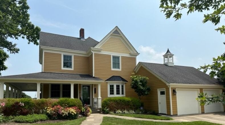 Sunflowers, bees and birds are part of the landscaping for this Lebanon farmhouse. Contributed photos by Leslie Josephson