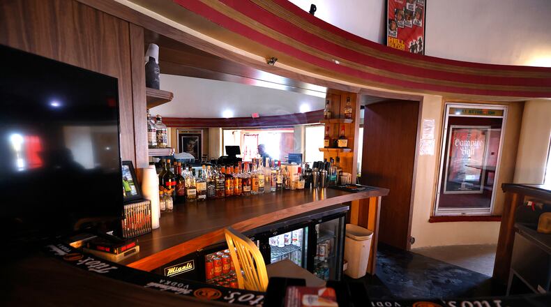 The Fairborn Phoenix recently opened a bar for its patrons and moviegoers, which is the latest upgrade in the restoration of the old Fairborn theater building. MARSHALL GORBY\STAFF
