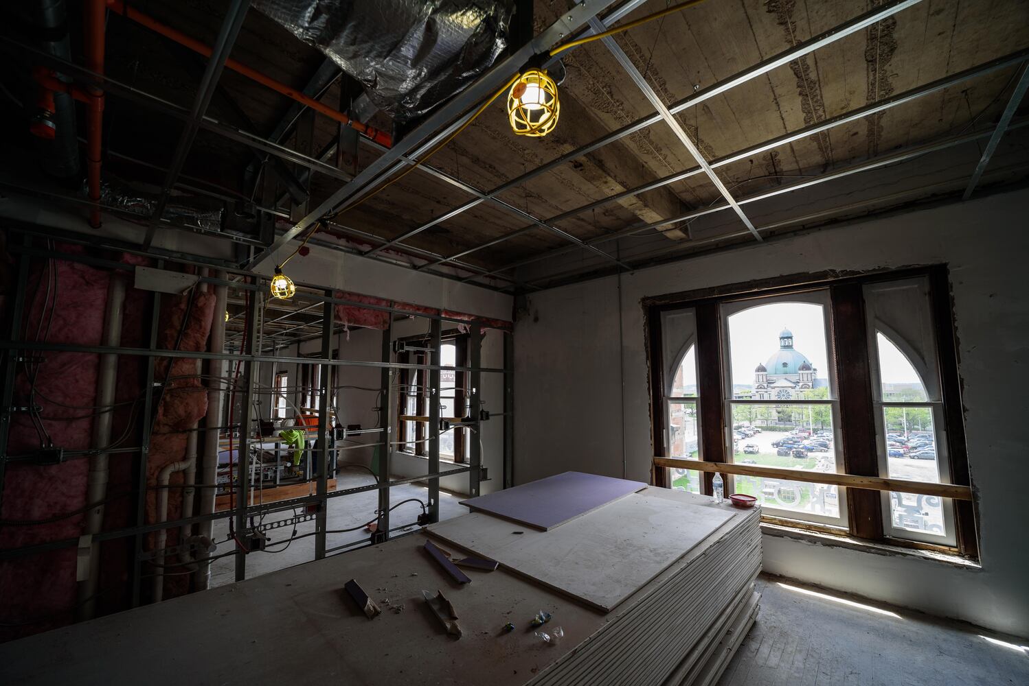 PHOTOS: Dayton Arcade recovery continues, first floor slab completed and windows restored