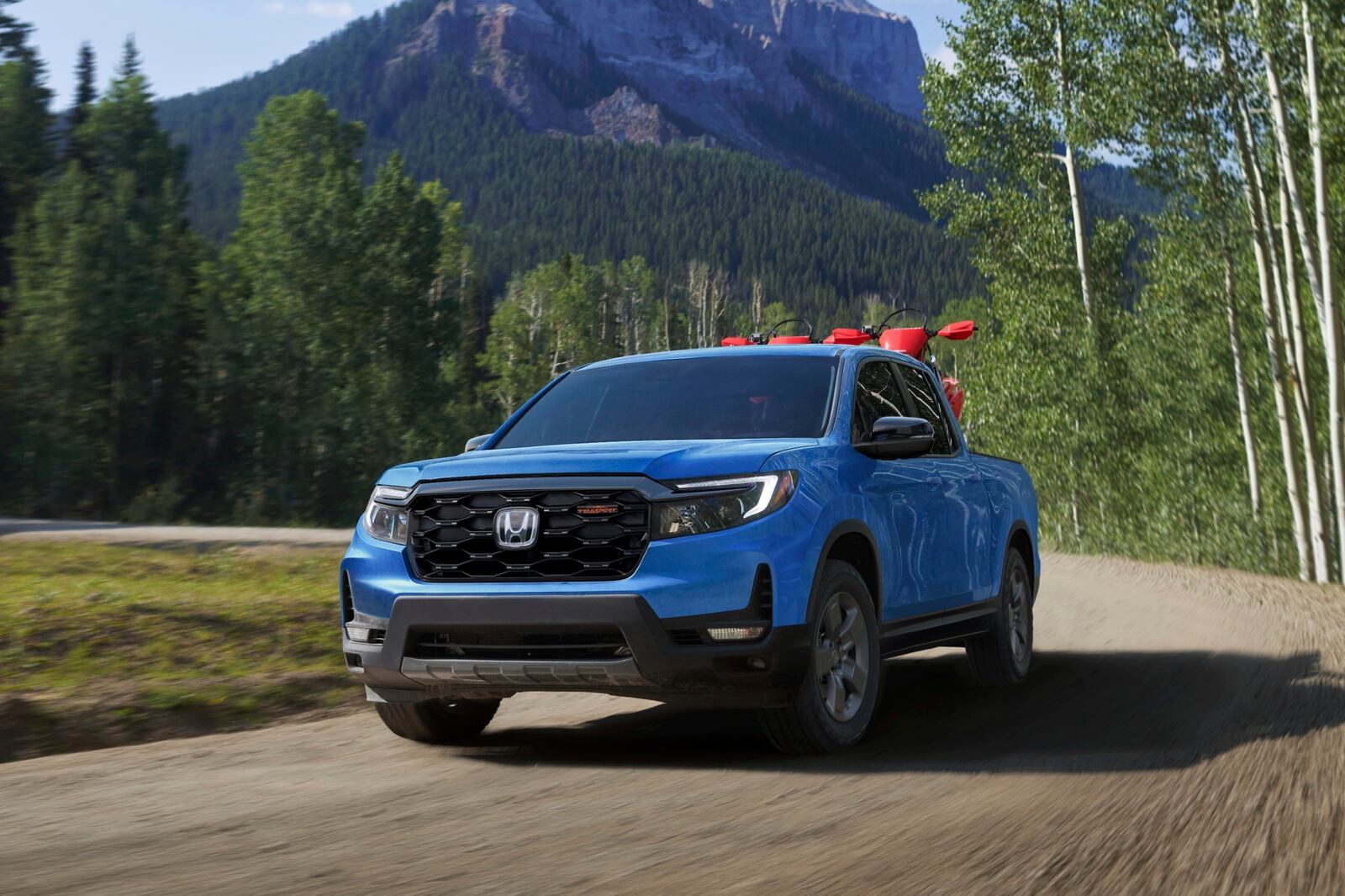 This photo provided by Honda shows the 2025 Ridgeline. The Ridgeline is roomier and more comfortable than its midsize pickup rivals. (Courtesy of American Honda Motor Co. via AP)