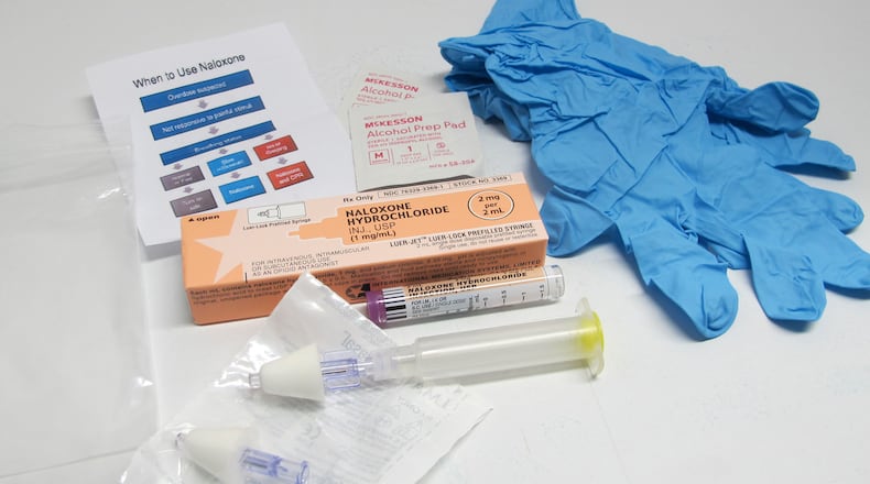 The contents of a drug overdose rescue kit used to reverse an addict’s heroin overdose. Heroin accounted for a quarter of all overdose deaths in the United States in 2015, according to the CDC. AP Photo