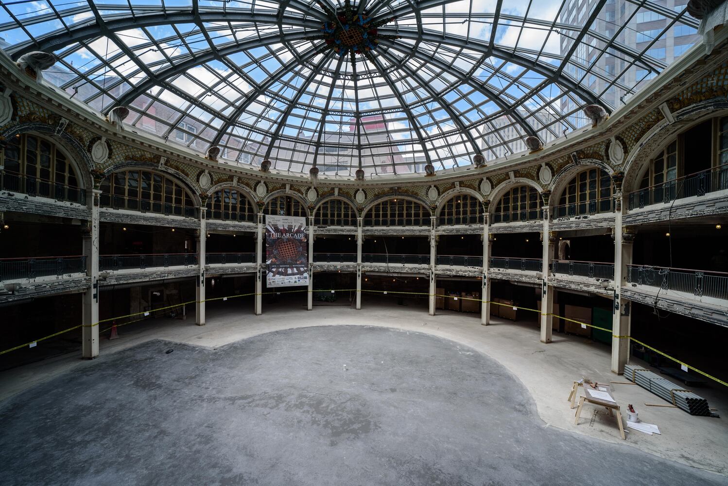 PHOTOS: Dayton Arcade recovery continues, first floor slab completed and windows restored