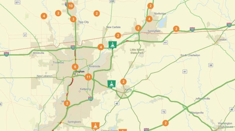 Key traffic alerts and construction updates for week starting Mar. 29, 2026. PHOTO / OHGO.COM OHIO DEPARTMENT OF TRANSPORTATION