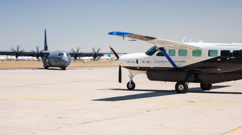 Joby demonstrated autonomous airborne logistics operations during the Air Force’s ‘Agile Flag 24-3’ exercise using a Cessna 208B Grand Caravan equipped with a suite of technologies developed by Xwing’s autonomy team, acquired by Joby in June of this year. Joby Aviation Photo