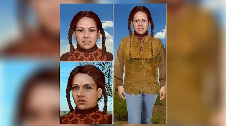 Artist’s renditions of the woman now identified as a 21-year-old from Arkansas who was found dead 37 years ago in Miami County.