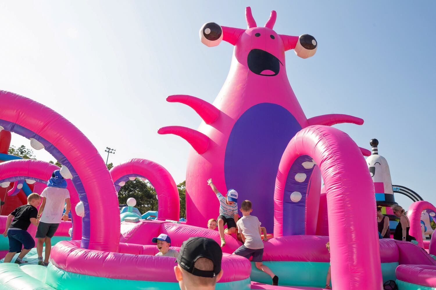 PHOTOS: The World’s Largest Bounce House is inflated fun