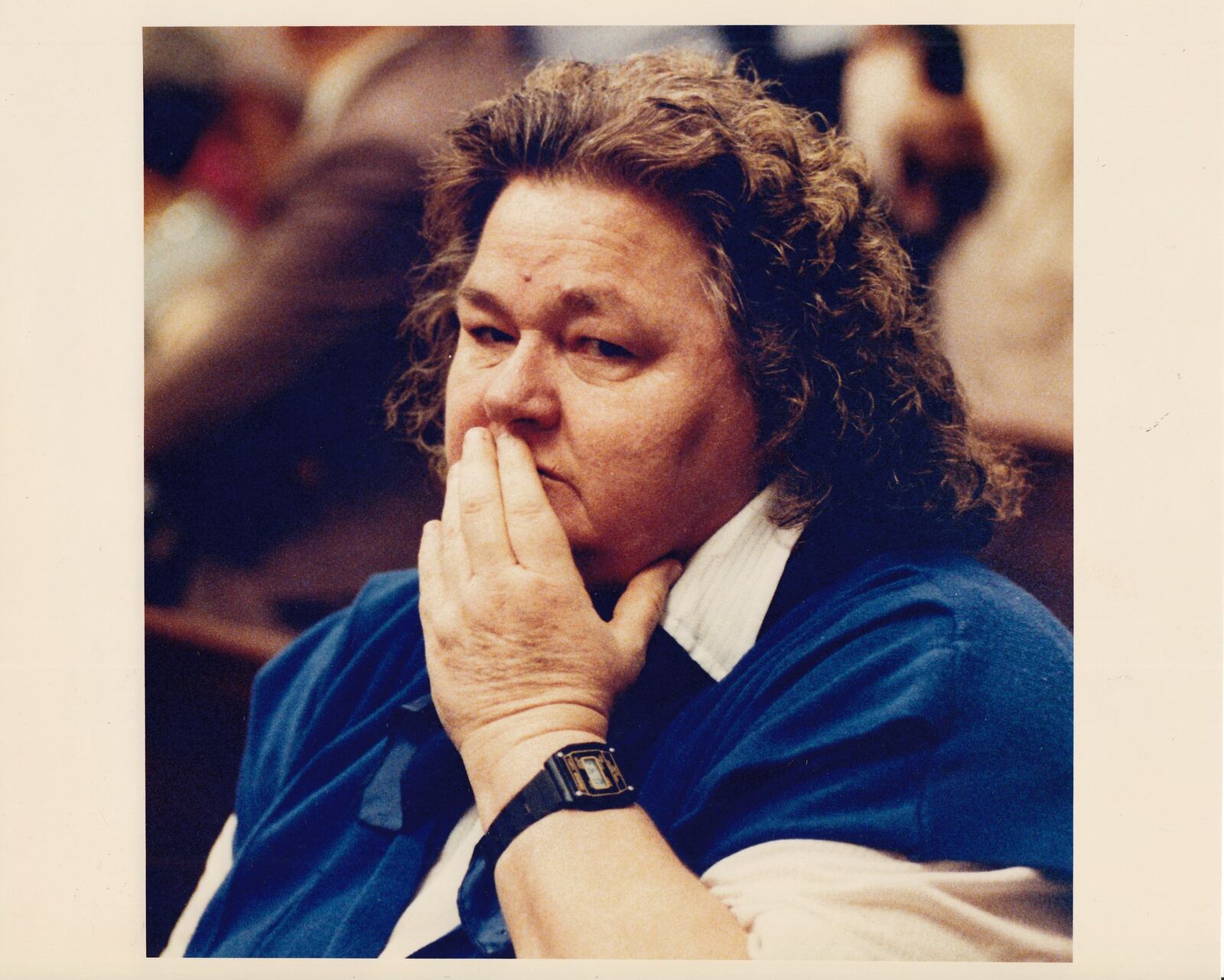 Sandra Coats, the mother of David Clark, reacts to the sentencing of her son to life in prison.