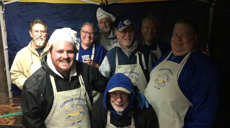 Corpus Christi Fish Fryers (back row, left to right): Bill Evans, Charlie Helldorfer, Chuck Szabo, George Eaton, Al Beach and Bobby Menker; (front row, left to right): Zachary Rougier, and Jim Rougier. ALEXIS LARSEN/CONTRIBUTED