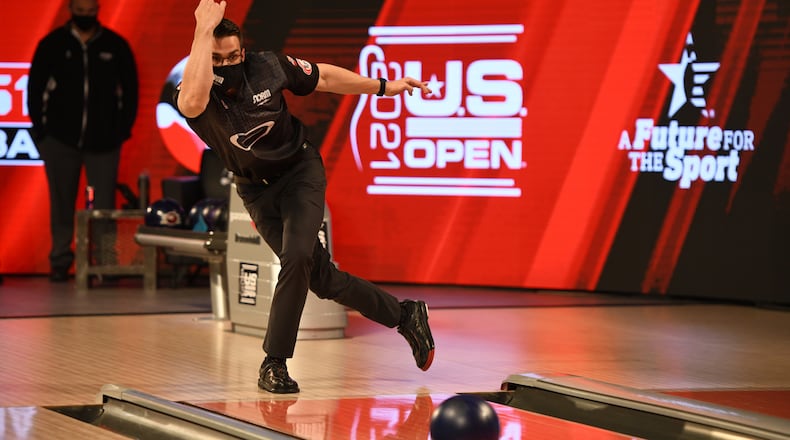 Springfield's Chris Via in action during the U.S. Open in Reno, Nevada in April of 2021. Via won the event to notch his first professional win. PBA/CONTRIBUTED PHOTO
