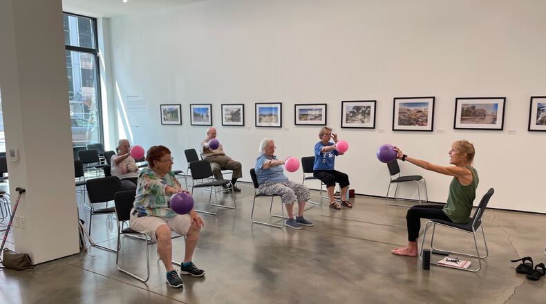 Chair yoga for seniors is just one of the free programs that is part of the Arcade Arts + Wellness Summer Series - CONTRIBUTED