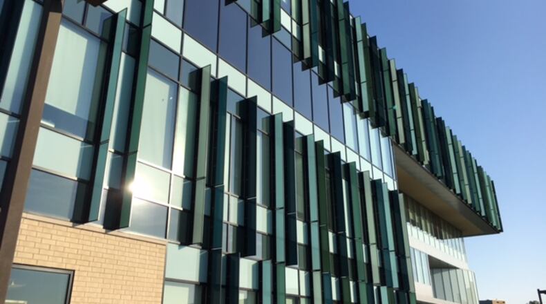 The Neurosciences Engineering Collaboration Building at Wright State University. U.S. News ranked two of Wright State’s programs in its annual report. THOMAS GNAU/STAFF