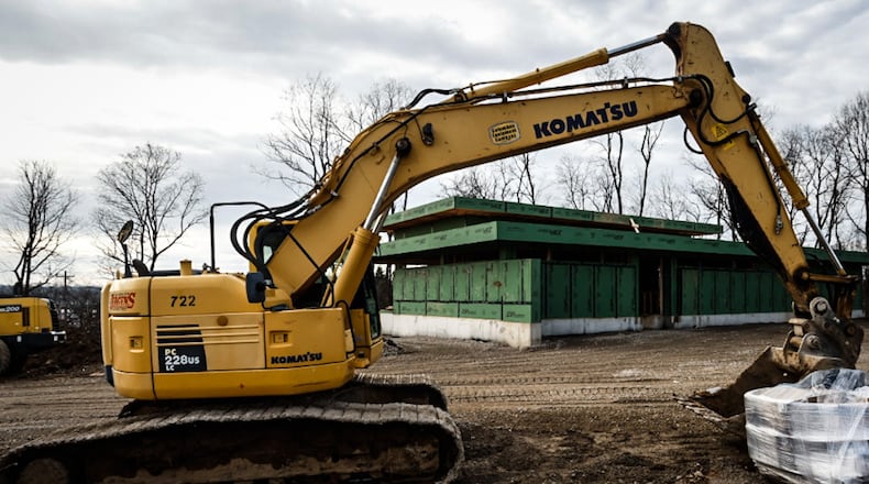 Hanson Audio Video is building a new multi-story showroom at 5749 Far Hills Ave. JIM NOELKER/STAFF