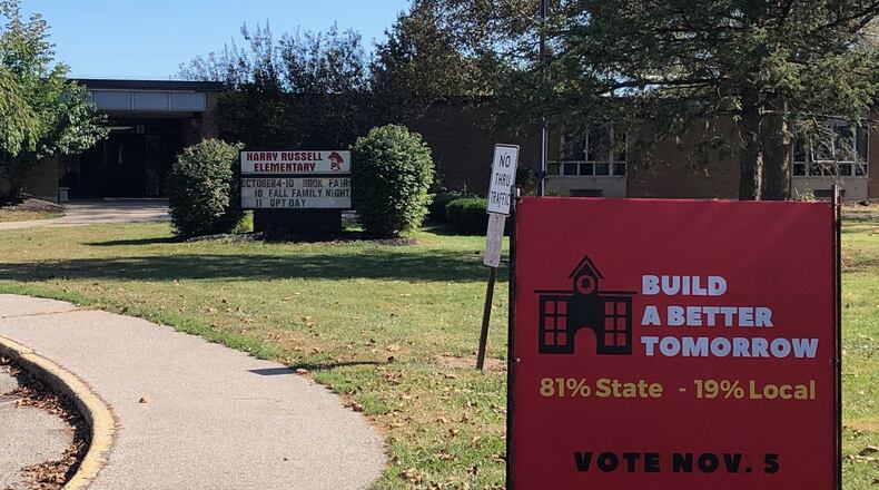 Russell Elementary School is one of several older schools in West Carrollton that will be replaced in years to come after voters approved a bond issue Nov. 5, 2019. JEREMY P. KELLEY / STAFF