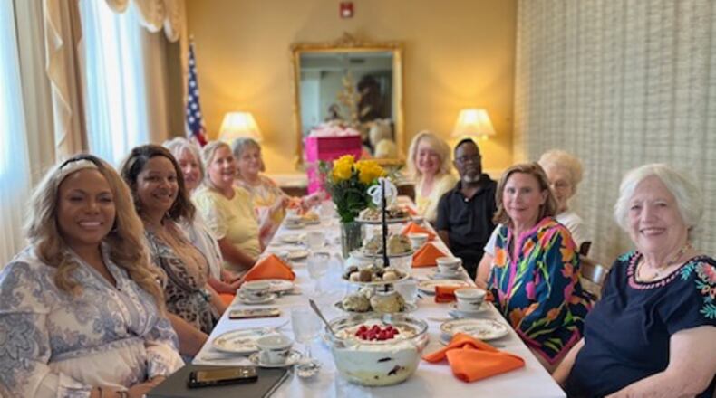 Members of the Dayton Woman's Club enjoy a luncheon meeting. CONTRIBUTED