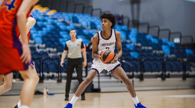 Hamad Mousa, a new Dayton Flyers recruit, plays for NBA Global Academy. Photo courtesy of NBA Global Academy