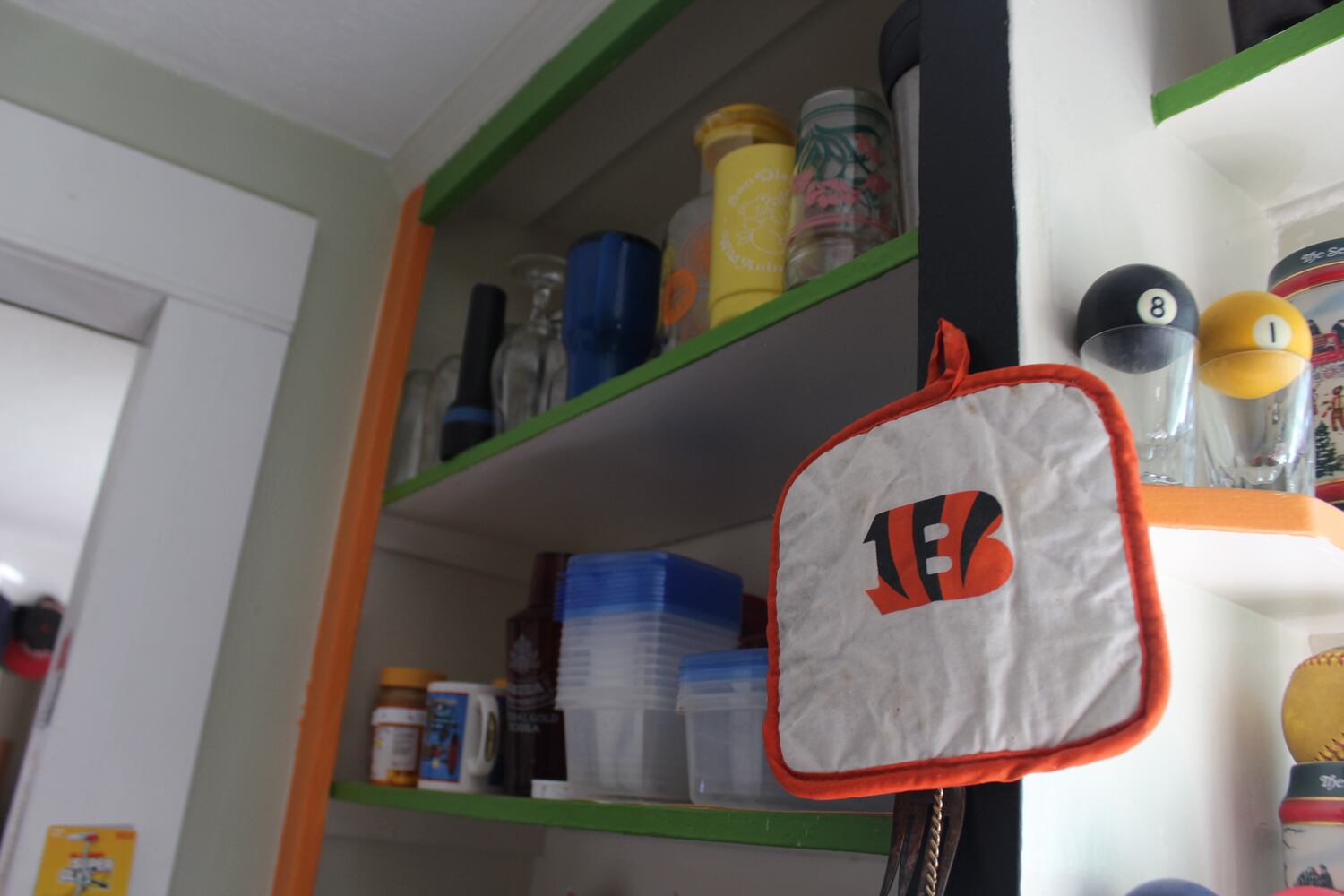 This is the man who lives in the “Bengals MAN CAVE” across from Dot’s Supermarket