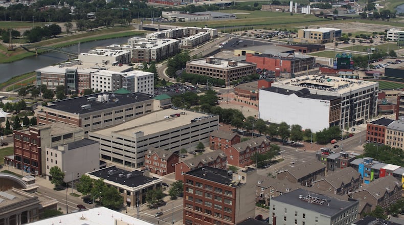 The northeast part of downtown Dayton has undergone a major transformation, as new housing, restaurants and bars have moved in. CORNELIUS FROLIK / STAFF