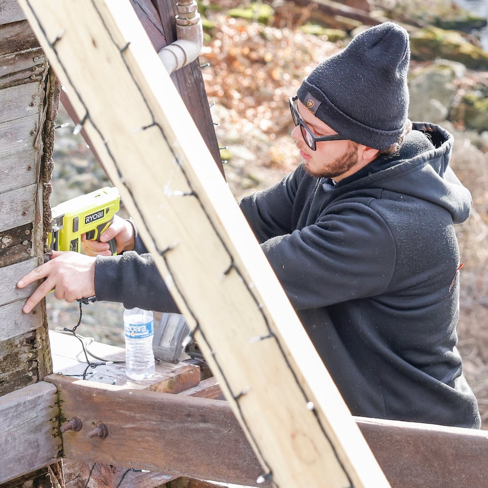 Setup of Clifton Mill Decorations