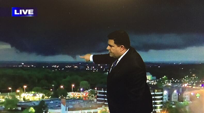 Storm Center 7 Chief Meteorologist Eric Elwell warns of the dangerous tornado over the Park Layne community, May 24, 2017