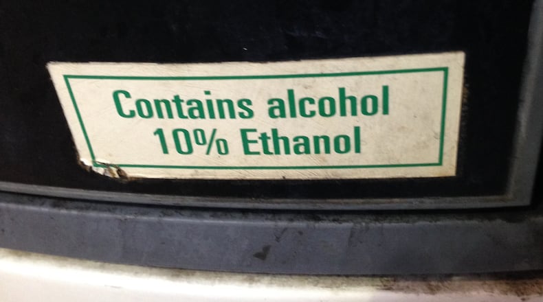 Most gasoline today contains ethanol (Ethyl alcohol) up to about 10% to help reduce exhaust emissions. CONTRIBUTED