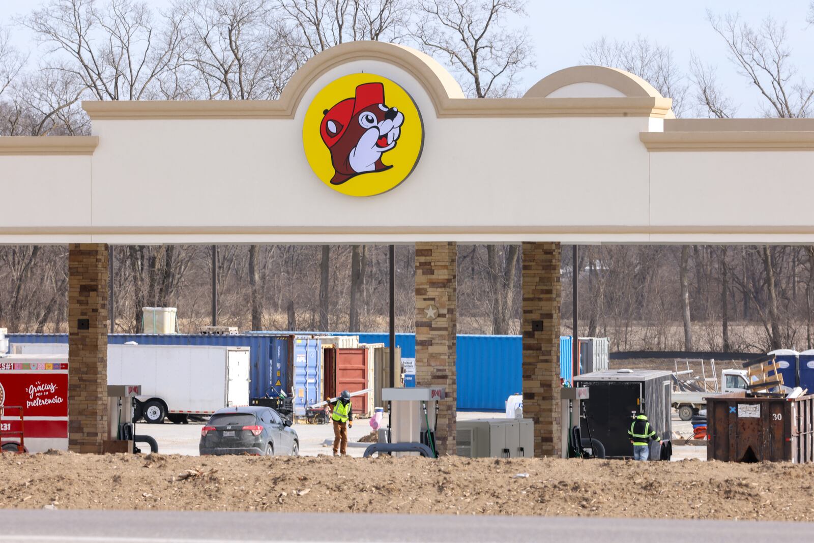 Construction continues on Buc-ee's on Ohio 235 in Huber Heights. BRYANT BILLING/STAFF
