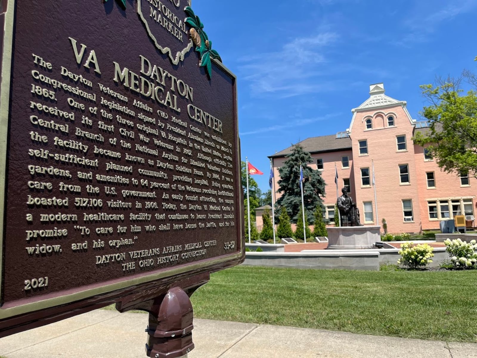 Building 120 on the Dayton VA campus, which houses the American Veterans Heritage Center. THOMAS GNAU/STAFF
