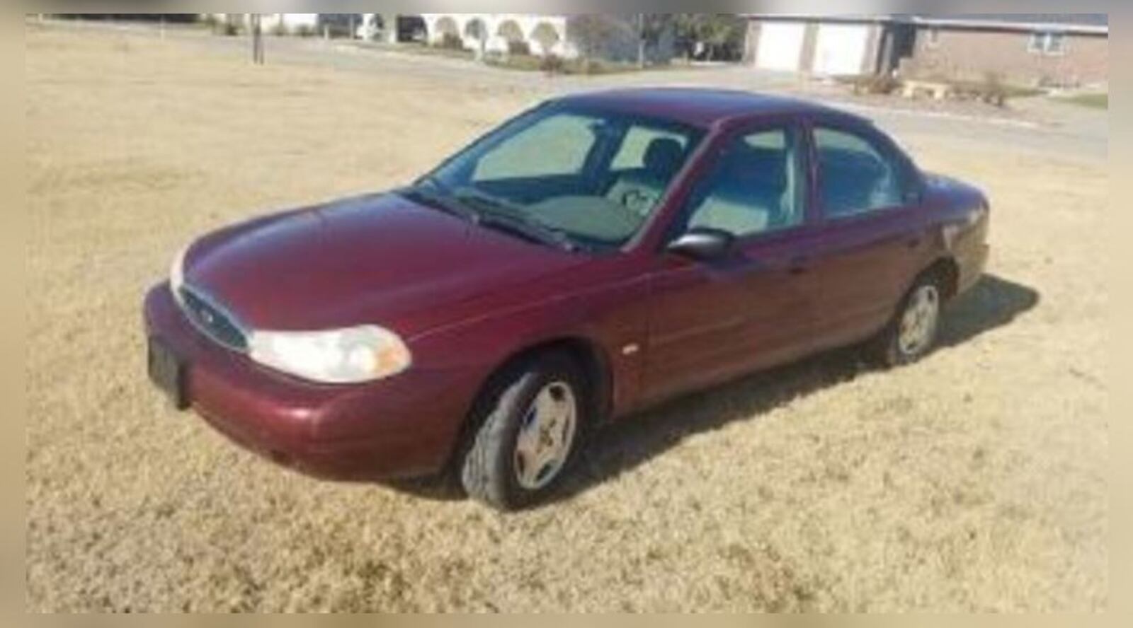 File photo of red, 1998 Ford Contour sedan that Zeitler is believed to be driving. (Ohio Attorney General's Office)