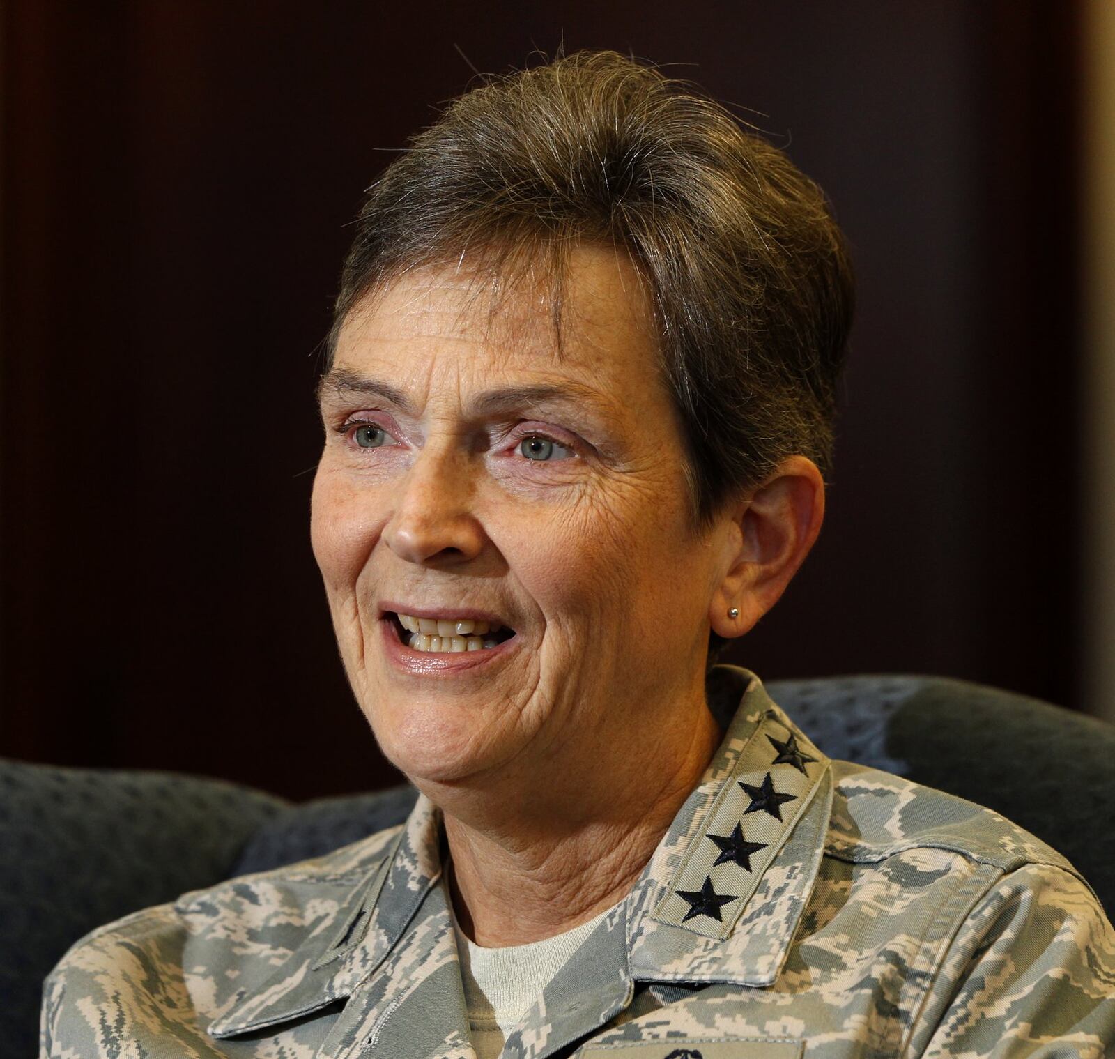 Gen Ellen M. Pawlikowski is the newly installed commander of the Air Force Material Command at Wright-Patterson Air Force Base. LISA POWELL / STAFF