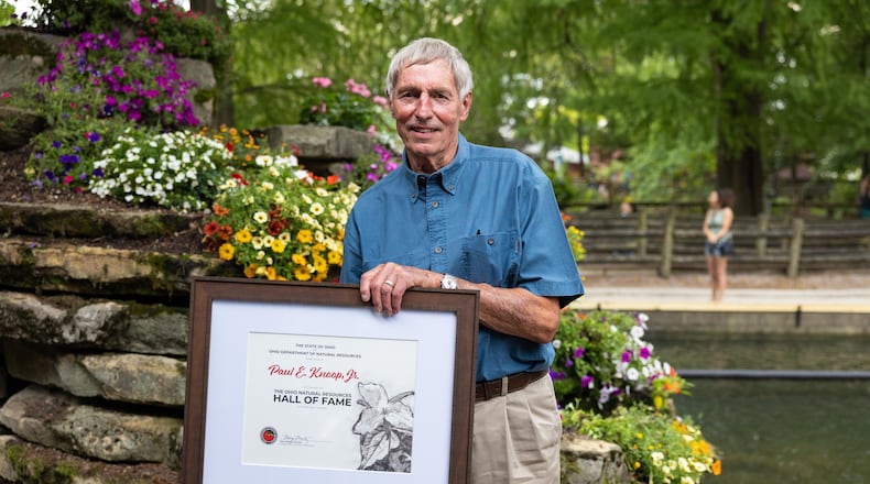 Paul E. Knoop Jr. was inducted into the ODNR Hall of Fame for his career educating Ohioans about the state's natural resources, including 35 years at Aullwood Audubon Center and Farm. | PROVIDED