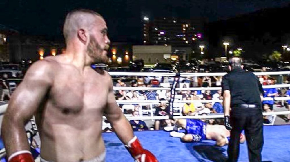 Sammy The Bull Wildenhaus, the hard-punching Yellow Springs super middleweight. heads to his corner after knocking out Alejandro Fugon in June of 2024 in Saint Albans, West Virginia. CONTRIBUTED PHOTO