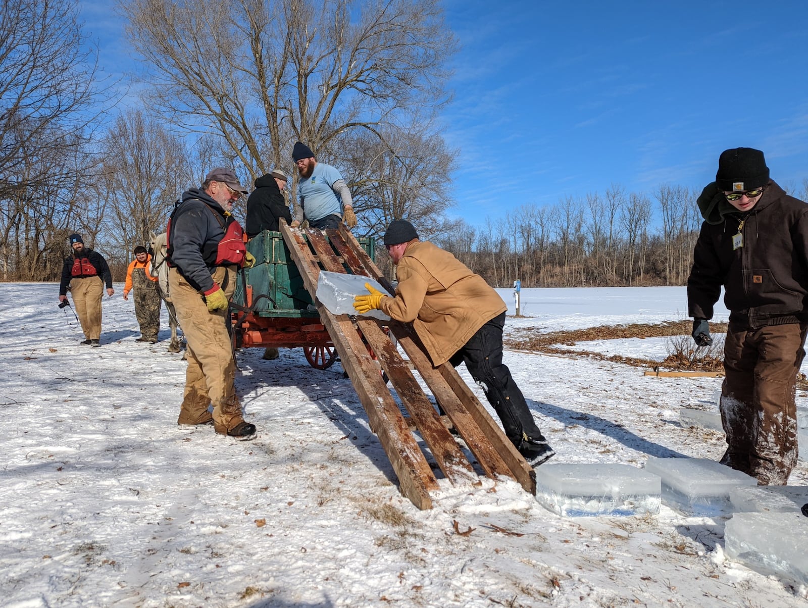 Carriage Hill MetroPark will host a historic ice cutting event on Cedar Lake Feb. 1, 2025. Contributed
