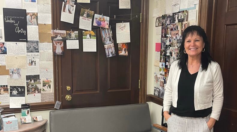 Gerri Taker is the owner of A Fit of Perfection, a bridal and formal gown alterations shop in Centerville.