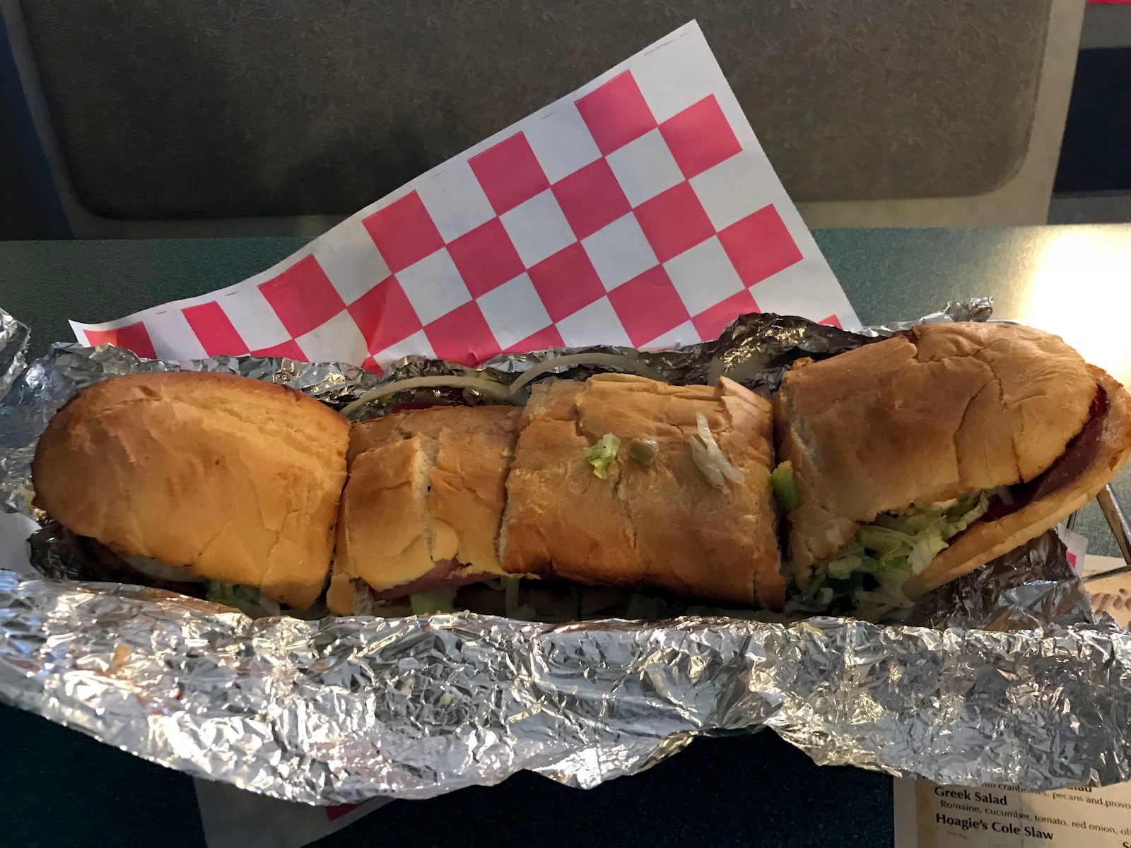 The Famous Hoagie at Hoagie's Pizza House.